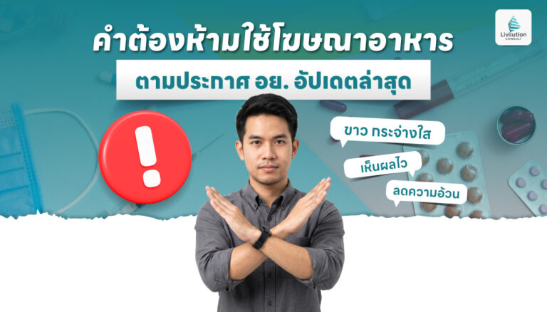 คำต้องห้ามใช้โฆษณาอาหาร